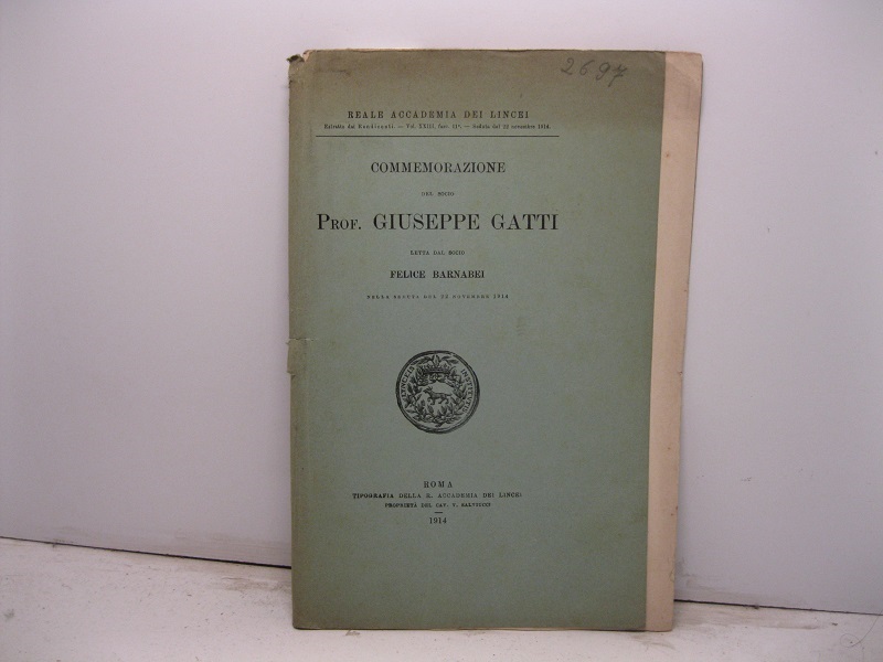 Commemorazione del Prof. Giuseppe Gatti